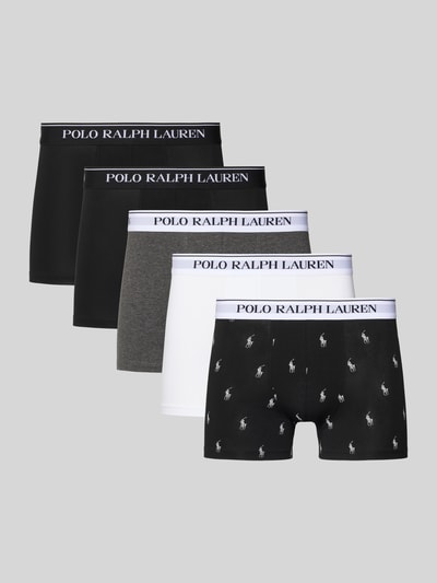 Polo Ralph Lauren Underwear Skinny Fit Trunks aus Baumwoll-Mix im 5er Pack Weiss 1