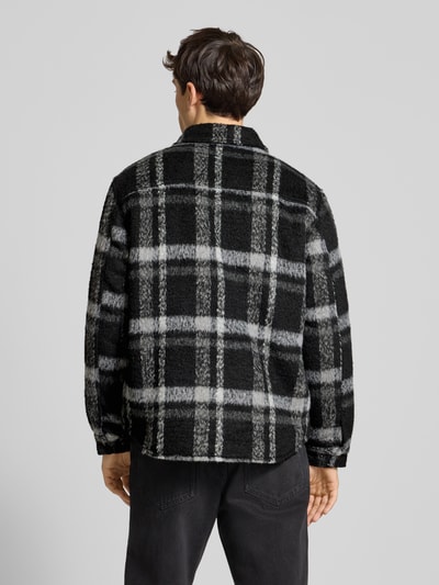 Only & Sons Regular Fit Hemdjacke mit Allover-Muster Modell 'GIO' Black 5