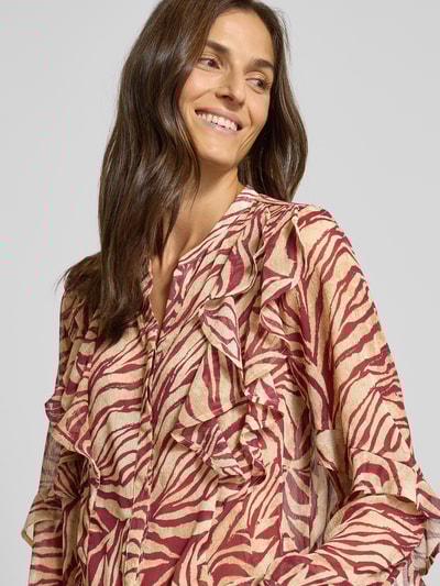 Soyaconcept Langarmbluse mit verdeckter Knopfleiste Modell 'VALBORG' Rot 3