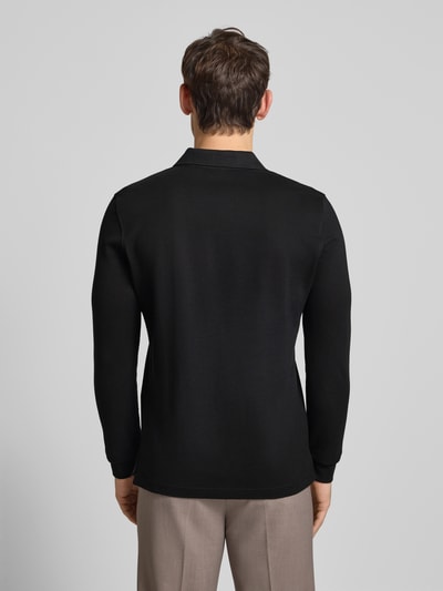 Christian Berg Men Poloshirt met labelstitching  Zwart - 5