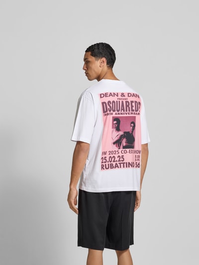 Dsquared2 Loose Fit T-Shirt mit Logo-Print Weiss 5