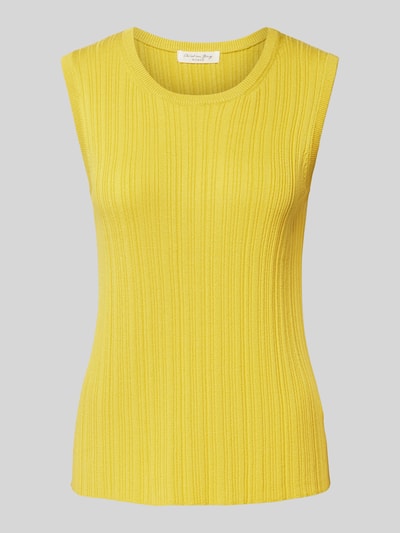 Christian Berg Woman Tanktop in gebreide look Mosterdgeel - 2