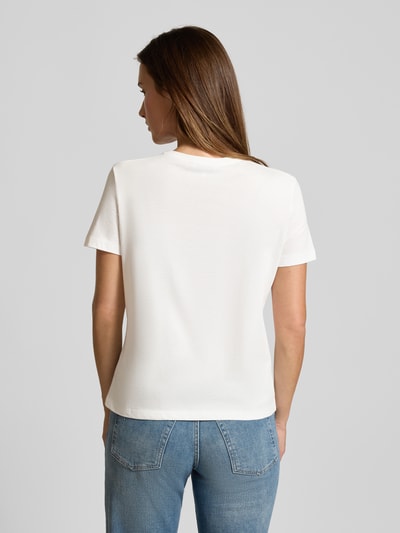 Tommy Hilfiger T-shirt o kroju regular fit z czystej bawełny Écru 5