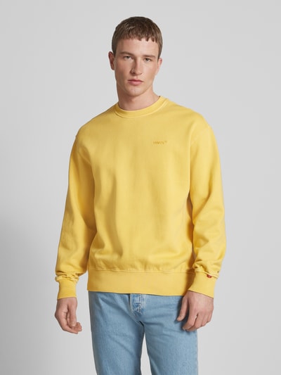 Levi's® Sweatshirt mit Label-Stitching Gelb 4