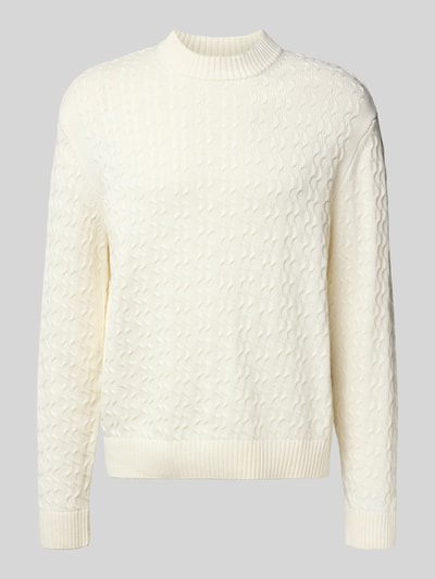 SELECTED HOMME Relaxed fit pullover van puur katoen, model 'PHILIP' Offwhite - 2