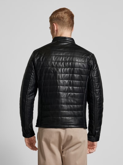 Strellson Lederjacke mit Steppnähten Modell 'WILLEN' Black 5