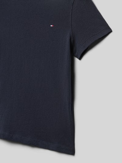 Tommy Hilfiger Kids T-shirt z bawełny organicznej z detalami z logo  Granatowy 2