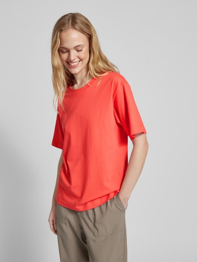 Jake*s Casual Oversized T-shirt met extra brede schouders Koraal - 4