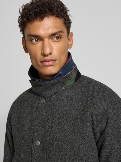Barbour Regular fit wollen jack met corduroy, model 'BEDALE' Antraciet - 3