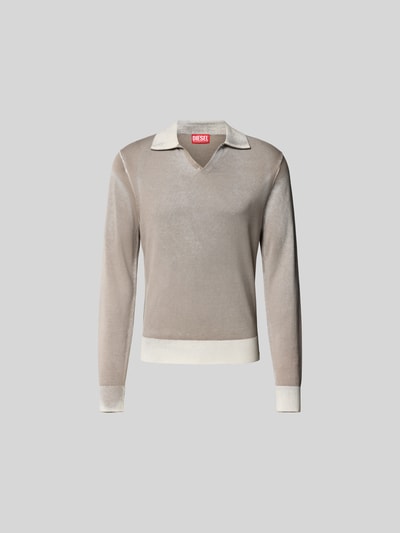 Diesel Sweatshirt mit Polokragen Hellgrau 2