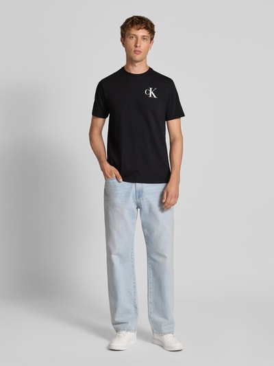 Calvin Klein Jeans T-Shirt mit Label-Print Black 1