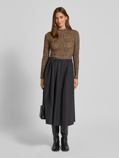 Marc Cain Shirt met lange mouwen en opstaande kraag Camel - 1