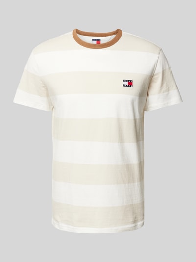 Tommy Jeans T-shirt met labelstitching Beige - 2