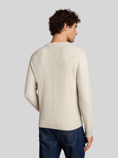 Tom Tailor Denim Pullover aus reiner Baumwolle mit Crew Neck Offwhite 5