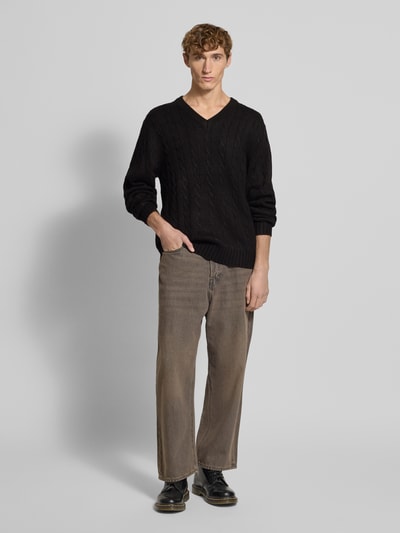 Redefined Rebel Strickpullover mit gerippten Abschlüssen Modell 'PELLE' Black 1