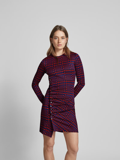 Rabanne Knielanges Kleid mit Druckknopfleiste Bordeaux 4