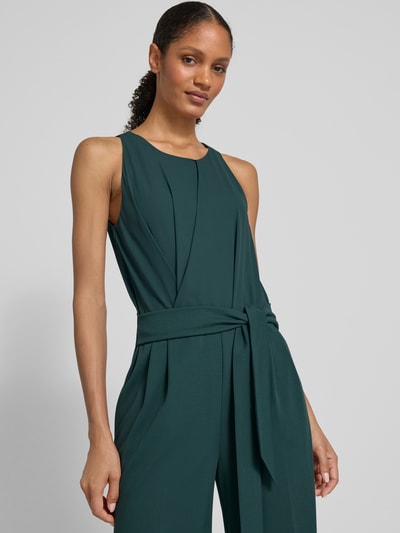 V.M. Jumpsuit met strikceintuur Donkergroen - 3