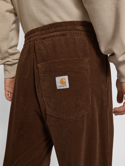 Carhartt Work In Progress Corduroy broek met elastische band, model 'FLOYDE' Donkerbruin - 3