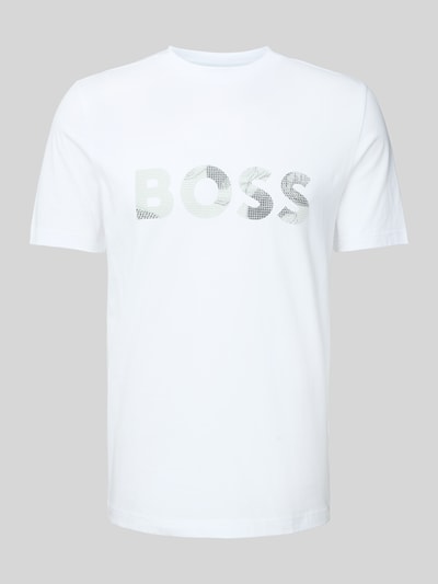 BOSS Green T-shirt met logoprint en ronde hals Wit - 2
