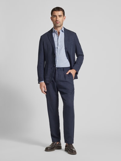 OLYMP Level Five Slim fit zakelijk overhemd met effen structuur Bleu - 1