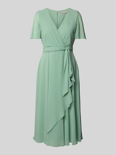 Christian Berg Cocktail Cocktailkleid mit V-Ausschnitt und Wickel-Optik Apfel 2