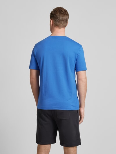 Gant Regular fit T-shirt in gemêleerde look Koningsblauw - 5