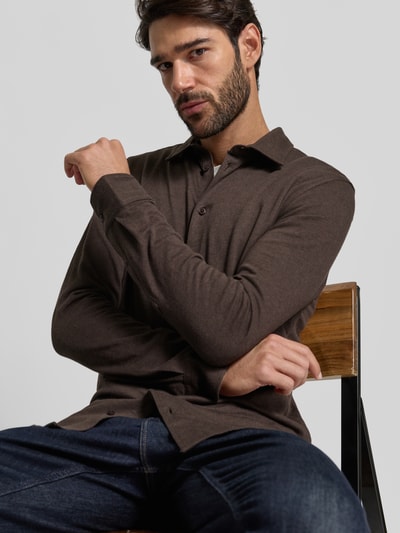 Casual Friday Regular Fit Freizeithemd mit Kentkragen Modell 'ARKAN' Schoko Melange 3