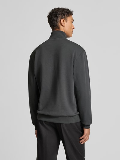 Wood Wood Sweatshirt met opstaande kraag en ritssluiting, model 'Jack' Antraciet - 5