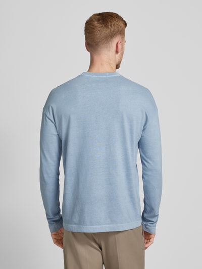 Drykorn Shirt met lange mouwen en extra brede schouders, model 'MARRIO' Blauw - 5