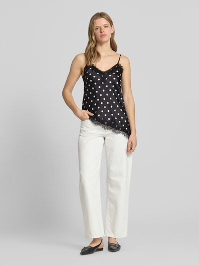 ONLY Slim Fit Trägertop mit asymmetrischem Rumpf Modell 'BELLA' Black 1