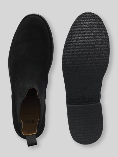 BOSS Chelsea Boots aus Rindsvelours mit Anziehschlaufe Black 5
