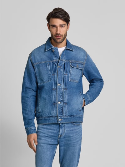 Forét Jeansjacke mit Leistentaschen Modell 'HAZY' Jeansblau 4