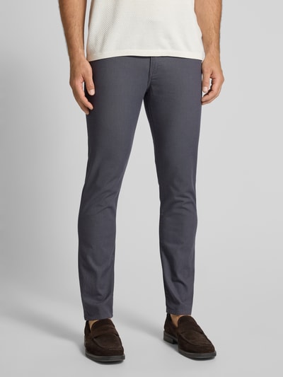 BOSS Slim fit stoffen broek van katoenmix, model 'DELAWARE' Marineblauw - 4