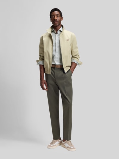 BOSS Slim Fit Businesshemd aus Baumwoll-Mix Modell 'HANK-SP' Gruen 1
