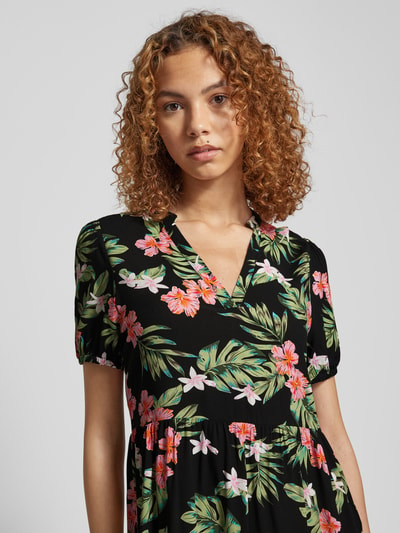 Only Knielange jurk met all-over print, model 'NOVA LIFE' Zwart - 3