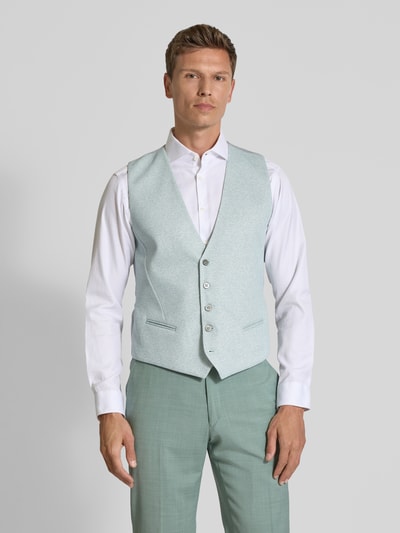 Zuitable Anzugweste mit V-Ausschnitt Modell 'WESLEY' Mint 4