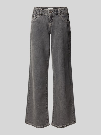 Gina Tricot Ultra low wide leg jeans in 5-pocketmodel Lichtgrijs - 2