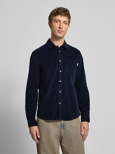 Pepe Jeans Koszula casualowa o kroju regular fit z mieszanki bawełny model ‘CLAYTON’ Granatowy 4