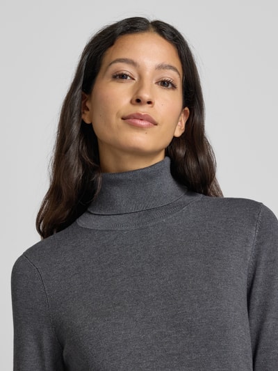 Christian Berg Woman Gebreide pullover met ribboorden Antraciet gemêleerd - 3