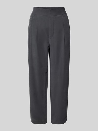 Jake*s Casual Tapered Fit Stoffhose mit Bundfalten Dunkelgrau 2