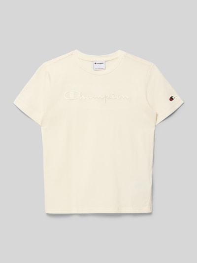 Champion Regular Fit T-Shirt mit Logo-Stitching Ecru 1