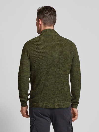 camel active Strickpullover mit gerippten Abschlüssen Oliv 5