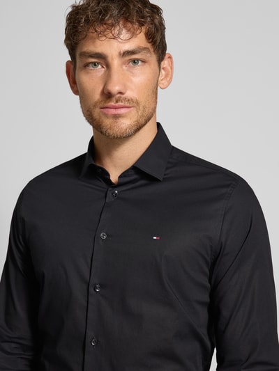 Tommy Hilfiger Tailored Slim fit zakelijk overhemd van katoenmix Zwart - 3