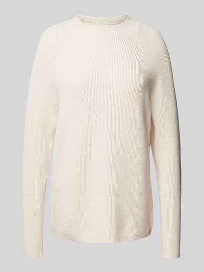 Soyaconcept Gebreide pullover met geribde opstaande kraag, model 'KANITA' Offwhite - 2