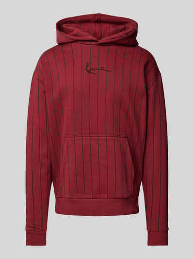 KARL KANI Hoodie mit Label-Stitching Bordeaux 2