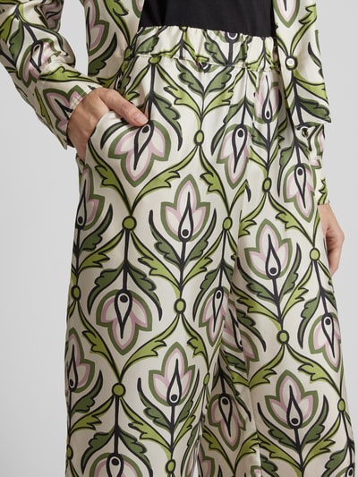 Weekend Max Mara Loose Fit Hose mit Motiv-Print Modell 'EUSEBIO' Gruen 3