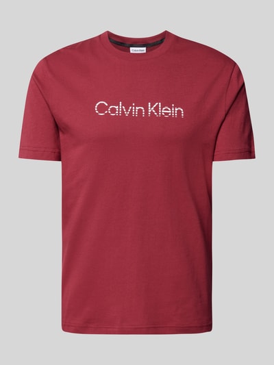 CK Calvin Klein T-Shirt mit Label-Print Bordeaux 2