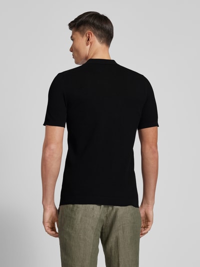 DRYKORN Slim Fit Poloshirt mit Strukturmuster Modell 'Triton' Black 5