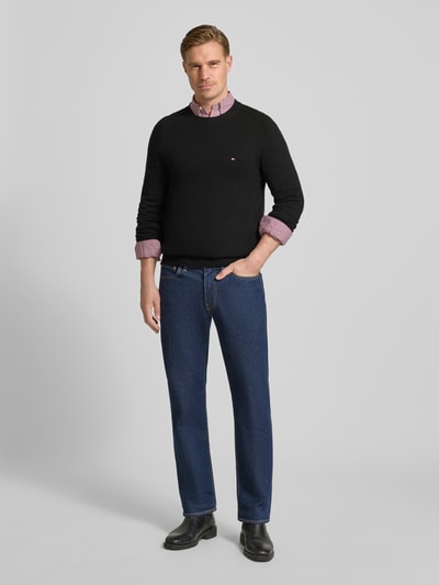 Tommy Hilfiger Regular Fit Strickpullover aus feinster Wolle  Black 1