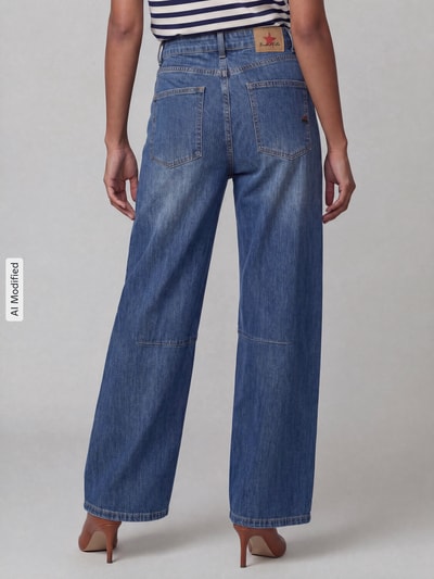 Buena Vista Barrel Jeans aus Baumwoll-Mix Hellblau 5